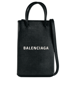 Shopping Phone Holder, Leather, Black, 593826.1000.W.002123, S, 2*